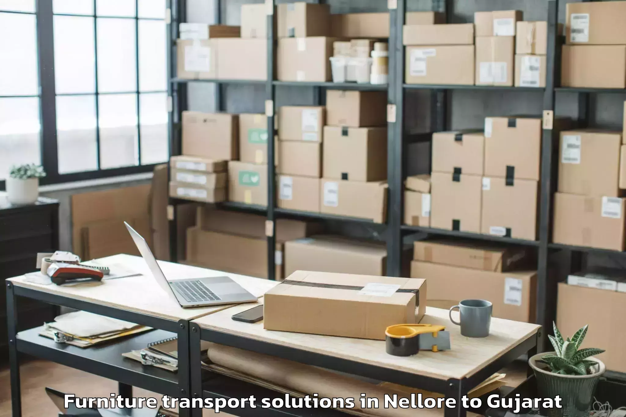 Quality Nellore to Gandhinagar Furniture Transport Solutions